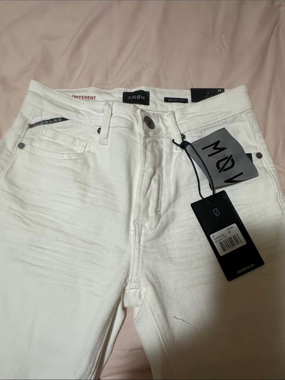 White Skinny Jeans for Women - High Stretch Slim Fit